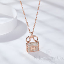 Load image into gallery viewer Moissanite Hand Bag Necklace Moissanite Hand Bag Necklace
