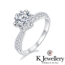 將圖片載入圖庫檢視器 Moissanite Flower Crown Ring 莫桑石皇冠花托戒指
