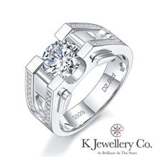 將圖片載入圖庫檢視器 Moissanite Men Horn Ring 莫桑石男款牛角戒指

