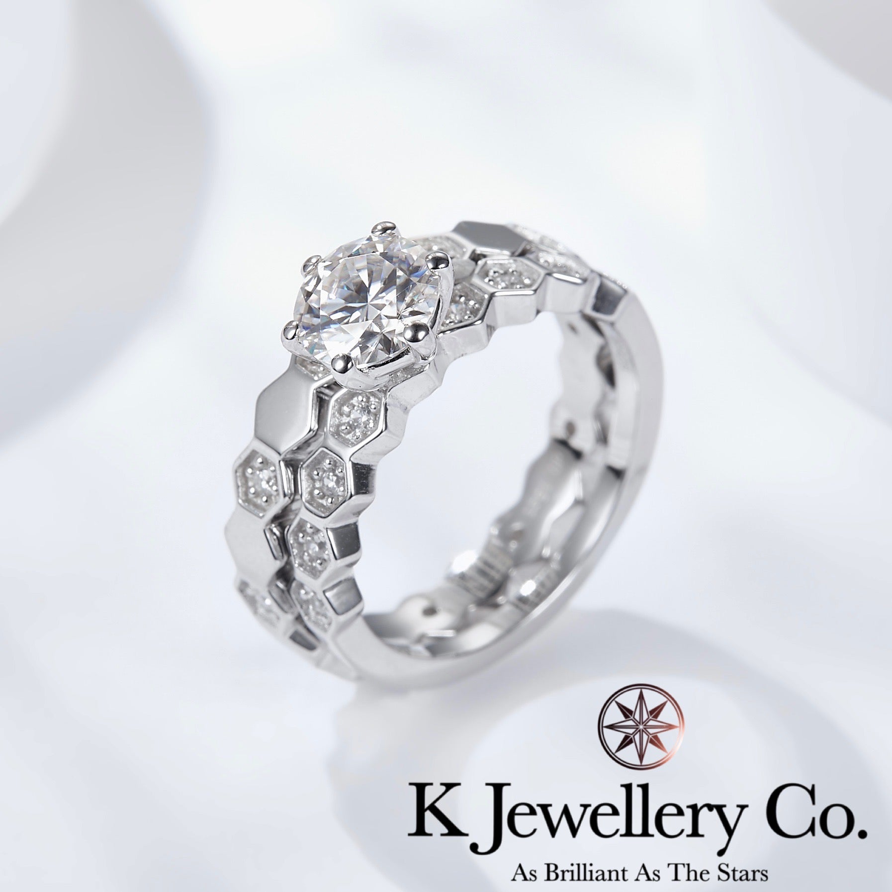 Moissanite Bee My Love Stacking Ring Moissanite Bee My Love