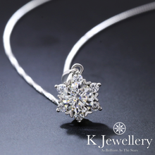 Load image into gallery viewer Moissanite Snowflake Pave Necklace Moissanite Snowflake Necklace
