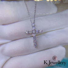 Load image into gallery viewer Moissanite Cross Necklace Moissanite Cross Necklace
