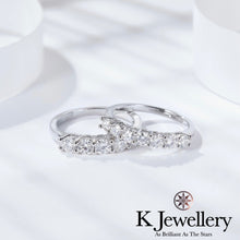 Load image into gallery viewer Moissanite Stacking Ring Five Diamond Ring Seven Diamond Ring
