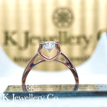 Load image into gallery viewer Moissanite Horns Ring Moissanite classic horn ring
