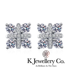 Load image into gallery viewer Moissanite Peace Knot Earrings Moissanite Peace Knot Earrings
