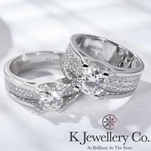 將圖片載入圖庫檢視器 Moissanite Men Horn Paved Ring 莫桑石男款牛角微鑲戒指
