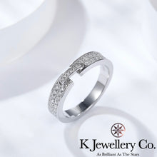 將圖片載入圖庫檢視器 Moissanite Liens Couple Wedding Ring 莫桑石情牽一生情侶婚戒
