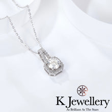 Load image into gallery viewer Moissanite Square Full Paved Necklace Moissanite Square Full Paved Necklace
