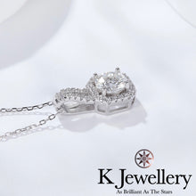 Load image into gallery viewer Moissanite Square Full Paved Necklace Moissanite Square Full Paved Necklace
