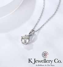 Load image into gallery viewer Moissanite Long Six Claws Classic Necklace Moissanite Water Drop Long Six Claw Necklace
