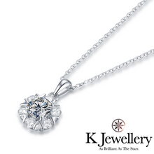 Load image into gallery viewer Moissanite Snowflake Necklace Moissanite romantic snowflake necklace

