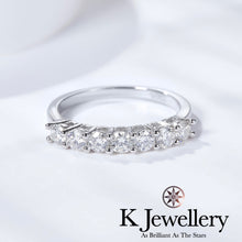 Load image into gallery viewer Moissanite Stacking Ring Moissanite seven-star row ring
