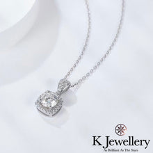 Load image into gallery viewer Moissanite Square Full Paved Necklace Moissanite Square Full Paved Necklace
