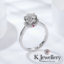 Load image into gallery viewer Moissanite Love Crown Ring Moissanite Ring
