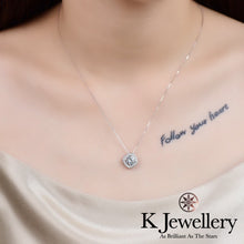 Load image into gallery viewer Moissanite Square Full Paved Necklace Moissanite Square Bezel Necklace
