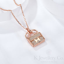 Load image into gallery viewer Moissanite Hand Bag Necklace Moissanite Hand Bag Necklace
