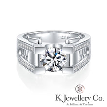 將圖片載入圖庫檢視器 Moissanite Men Horn Ring 莫桑石男款牛角戒指

