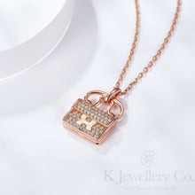 Load image into gallery viewer Moissanite Hand Bag Necklace Moissanite Hand Bag Necklace
