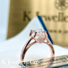 將圖片載入圖庫檢視器 Moissanite Horns Ring 莫桑石經典牛角戒指

