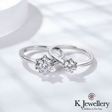將圖片載入圖庫檢視器 Moissanite Snow Ring莫桑石雪花永恆戒指
