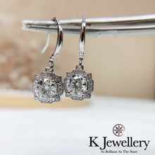 Load image into gallery viewer Moissanite Belle Ear Hooks Moissanite Belle pavé ear hooks
