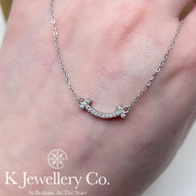 Load image into gallery viewer Moissanite Smile Necklace Moissanite smile necklace
