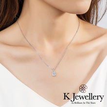 Load image into gallery viewer Moissanite Emerald Cut Necklace Moissanite clear-set grandmother&#39;s cut necklace
