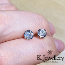 Load image into gallery viewer Moissanite Round Earrings Moissanite Round Bubble Earrings
