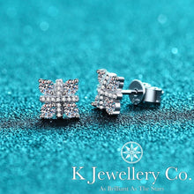 Load image into gallery viewer Moissanite Peace Knot Earrings Moissanite Peace Knot Earrings
