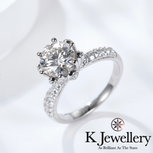 Load image into gallery viewer Moissanite Flower Crown Ring Moissanite Crown Flower Holder Ring
